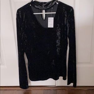 Sanctuary black velvet Daisy shirt